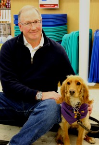 Me and Fitz, our wonderful cover service dog! 